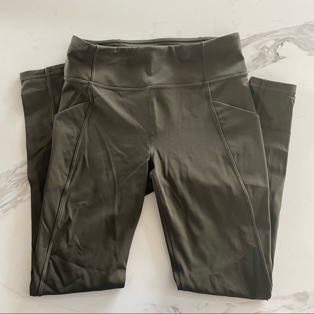 Lululemon Time to Sweat Leggings 28” in Dark Olive
